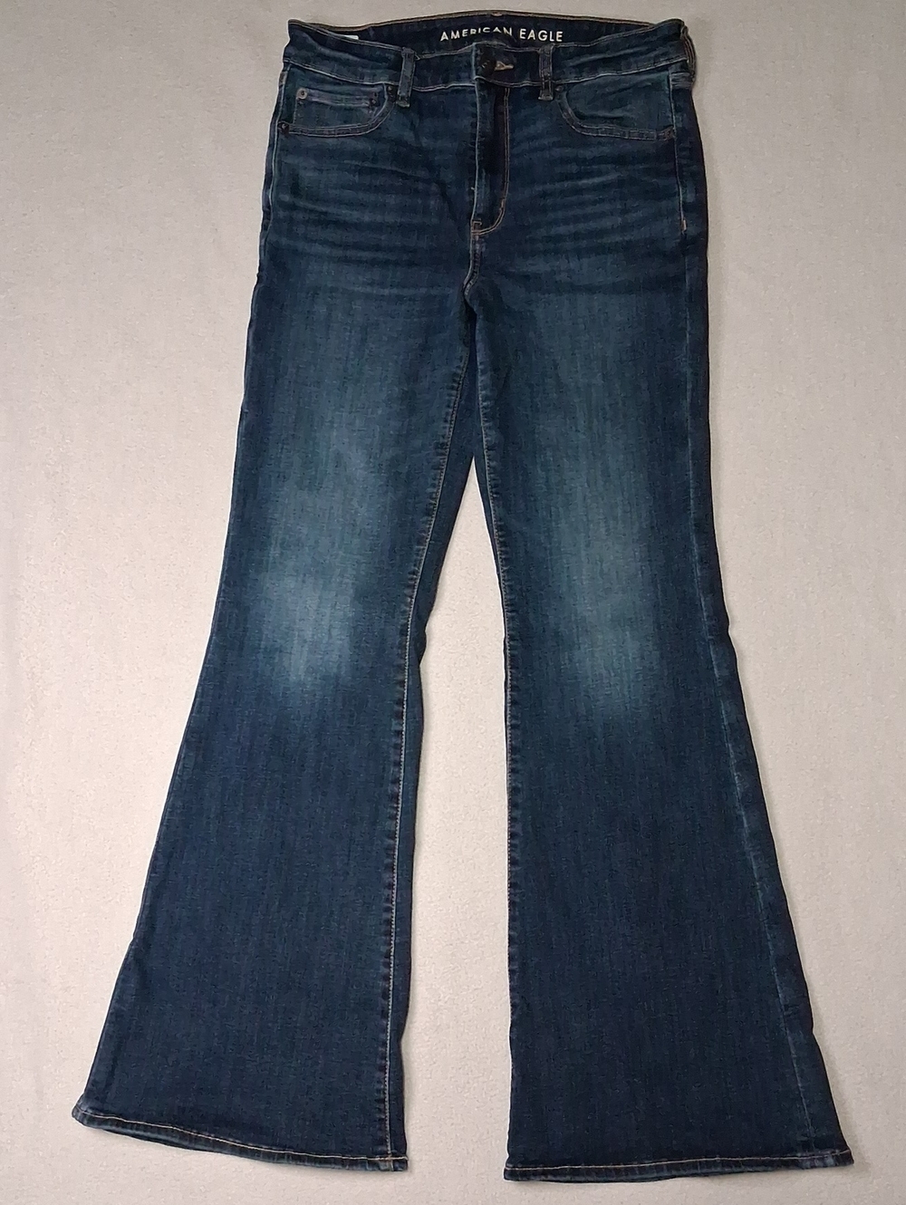 American Eagle Outfitters Deep Blue Flare Jeans
